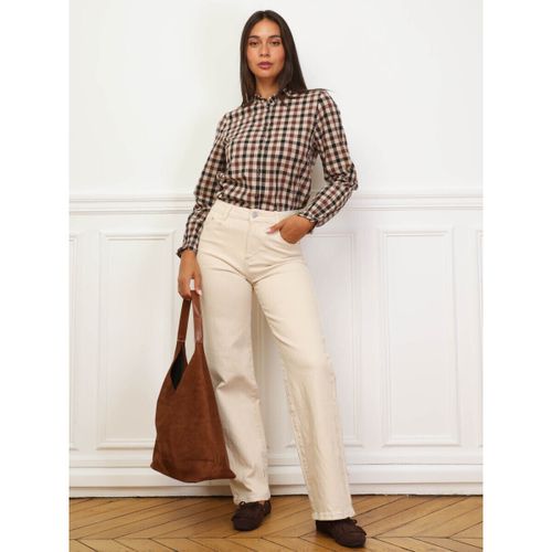 Pantalons large Jeans - Beige - La Modeuse - Modalova