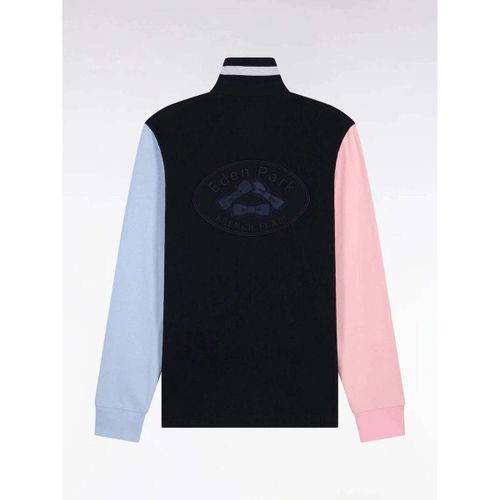 Polo Polo manches longues marine en coton - Eden Park - Modalova