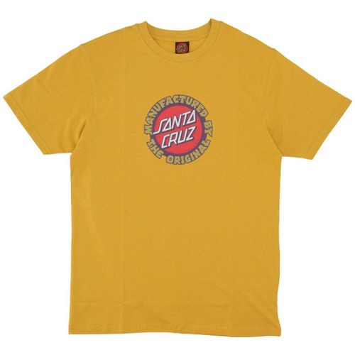 T-shirt Maglietta Uomo Speed Mfg Dot Front Tee Old Gold - Santa Cruz - Modalova