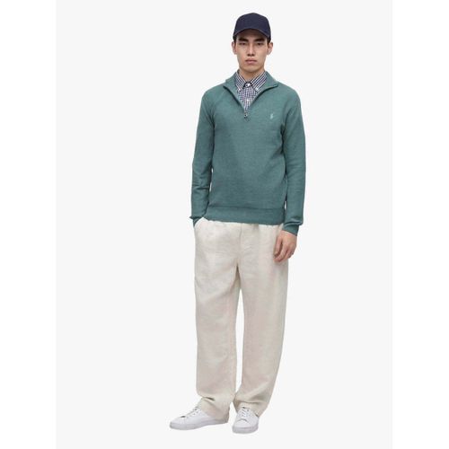 Sweat-shirt Pull camionneur vert en coton - Ralph Lauren - Modalova