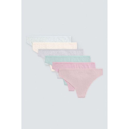 Culottes & slips Pack de 6 strings imprimés en coton - Ysabel Mora - Modalova