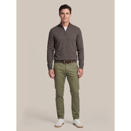 Sweat-shirt Pull Merino Half Zip Brown - Suitable - Modalova