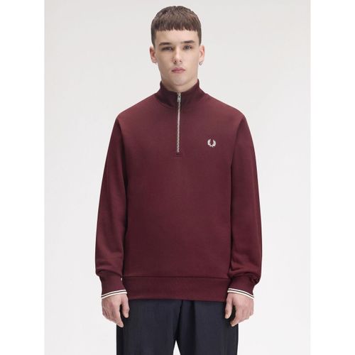 Sweat-shirt Pull Half Zip Bordeaux - Fred Perry - Modalova
