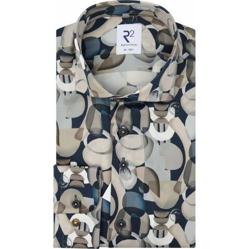 Chemise R2 Chemise Lyocell Imprimée Blue - R2 Amsterdam - Modalova