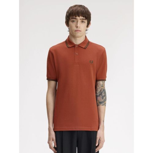 T-shirt M3600 Polo Tipped Brick - Fred Perry - Modalova