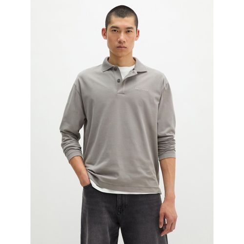Sweat-shirt Polo à manches longues épais Gris Graphite - Marc O'Polo - Modalova