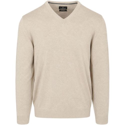 Sweat-shirt Pull Col-V Ecru - Casamoda - Modalova