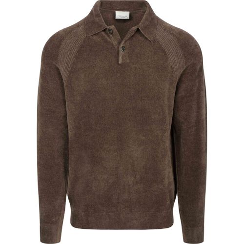Polo Polo Manches Longues Chenille Marron - Profuomo - Modalova