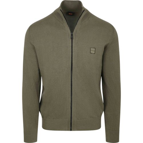 Sweat-shirt Pull Kanozip Cardigan Vert Foncé - BOSS - Modalova