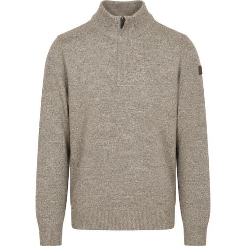 Sweat-shirt Pull Col Zippé Marron - State Of Art - Modalova