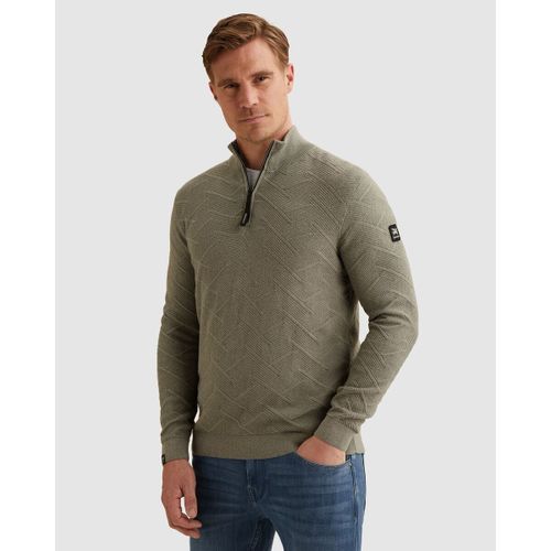 Sweat-shirt Pull Half Zip Mouliné Forest Fog - Vanguard - Modalova
