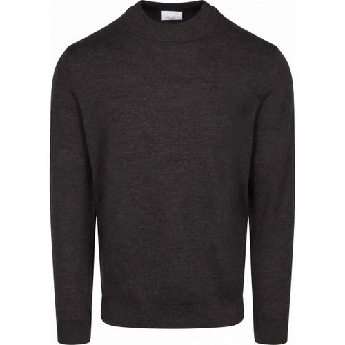 Sweat-shirt Pull Col Roulé Laine Mérinos Brun Foncé - Profuomo - Modalova