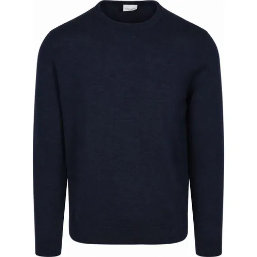 Sweat-shirt Pull-over Laine Merinos Marine - Profuomo - Modalova