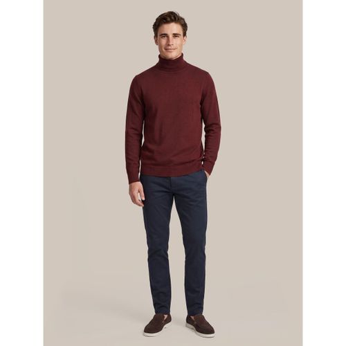 Sweat-shirt Pull Col Roulé Merino Bordeaux - Suitable - Modalova