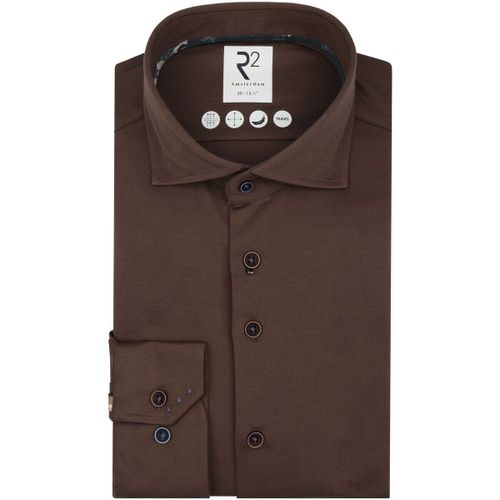 Chemise R2 Chemise Maille Dobby Brown - R2 Amsterdam - Modalova
