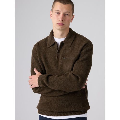 Sweat-shirt Polo Manches Longues Half Zip Marron - Levis - Modalova