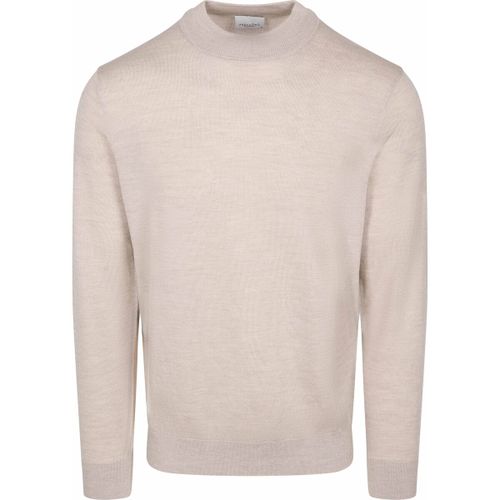 Sweat-shirt Pull Col Roulé Laine Mérinos Beige - Profuomo - Modalova