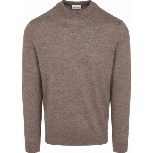 Sweat-shirt Pull Col Roulé Laine Mérinos Brun - Profuomo - Modalova