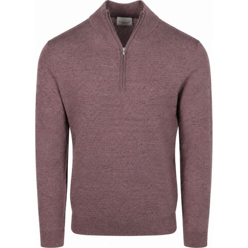 Sweat-shirt Pull Half Zip Laine Mérinos Aubergine - Profuomo - Modalova