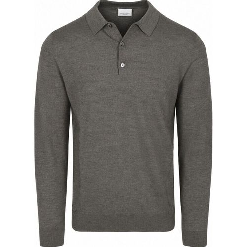 Polo Polo Manches Longues Laine Mérinos Vert - Profuomo - Modalova