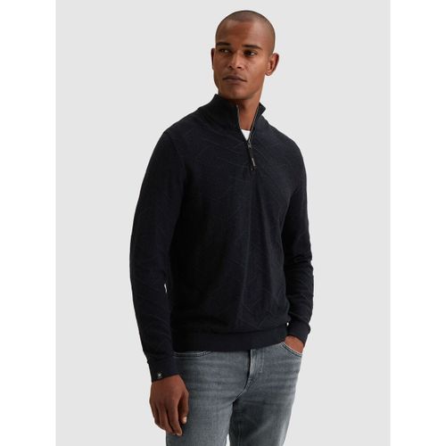 Sweat-shirt Pull Half Zip Mouliné Sky Captain - Vanguard - Modalova