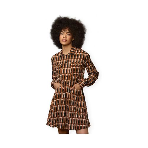 Robe courte Kat Dress - Brown - Minueto - Modalova