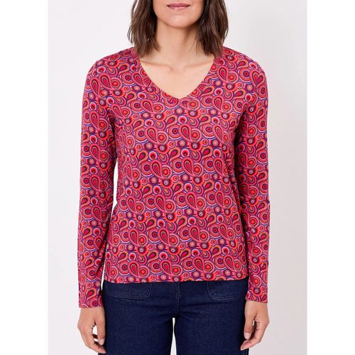 T-shirt T-shirt imprimé maille fluide col V JULIA - La Fiancee Du Mekong - Modalova