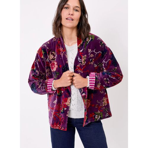 Gilet Veste Kimono velours imprimé indien DHARMA - La Fiancee Du Mekong - Modalova
