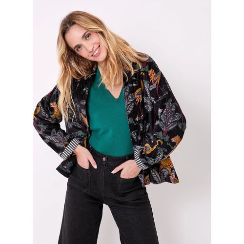 Gilet Veste Kimono velours imprimé indien DHARMA - La Fiancee Du Mekong - Modalova
