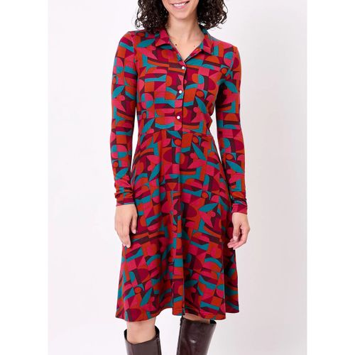 Robes midi Robe chemise maille fluide imprimée SANDA - La Fiancee Du Mekong - Modalova
