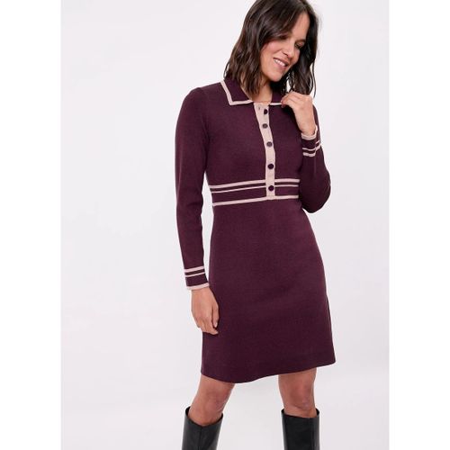 Robe courte Robe maille compacte col chemisier MARGAUX - La Fiancee Du Mekong - Modalova