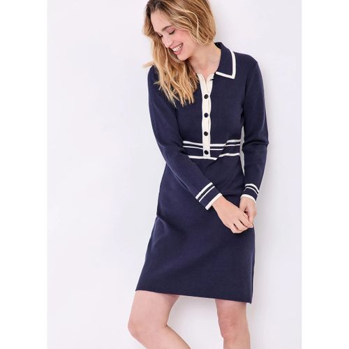 Robe courte Robe maille compacte col chemisier MARGAUX - La Fiancee Du Mekong - Modalova