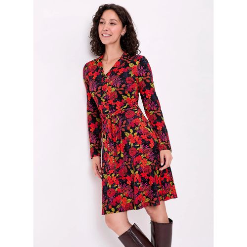 Robe courte Robe imprimée maille fluide ceinturée EZONE - La Fiancee Du Mekong - Modalova