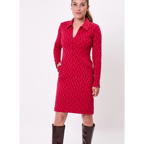 Robe courte Robe maille jaquard bio col zippé CLELIE - La Fiancee Du Mekong - Modalova