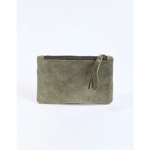 Trousse Petite pochette zippée en Suede de cuir YADAV - La Fiancee Du Mekong - Modalova