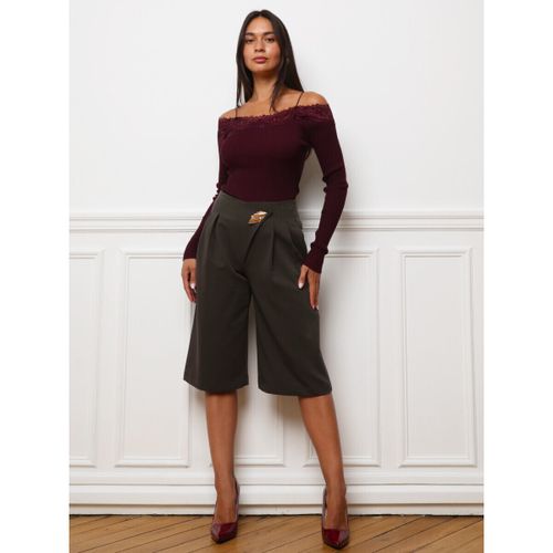 Pantalon Shorts - Marron - La Modeuse - Modalova