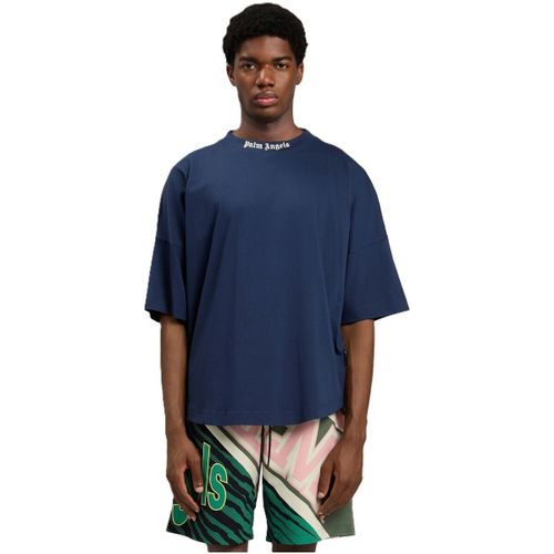 T-shirt pmaa10bs26jer001-blue - Palm Angels - Modalova
