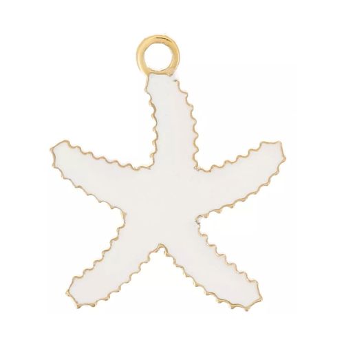Pendentifs BRELOQUE - Etoile de mer Ivoire - Acier inoxydable 316L - Jeunes Et Jolies - Modalova