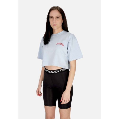 T-shirt Maglietta Corta Donna W Triangle Bengala Crop Top Tee Sky - Propaganda - Modalova