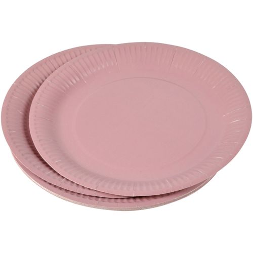 Décorations festives Set de 20 assiettes carton 23 cm Unies rose poudre - U10 - Modalova