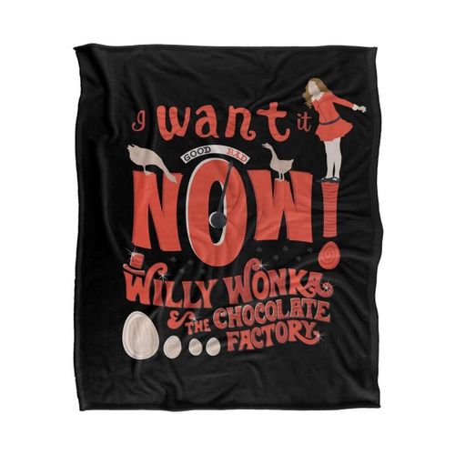 Couvertures 147 cm x 91 cm TV38410 - Willy Wonka & The Chocolate Fact - Modalova