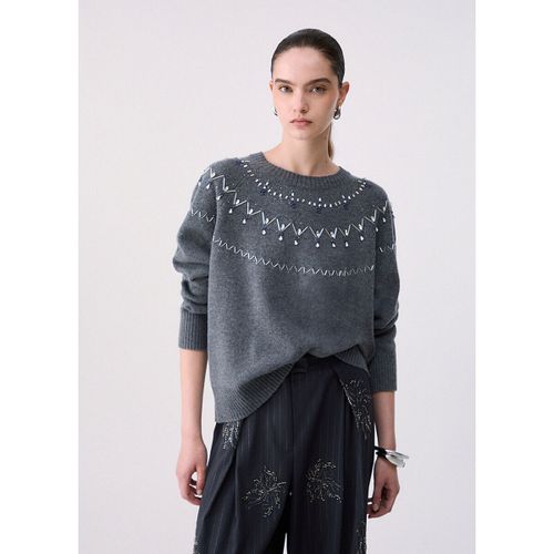 Pull Maille en laine avec broderies bijoux - Liu Jo - Modalova