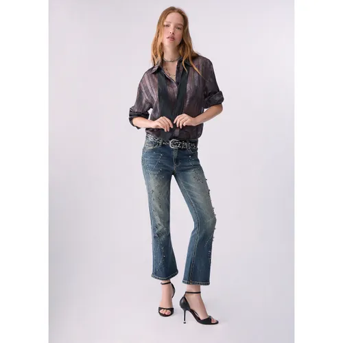 Jeans Jean bootcut avec broderies bijoux - Liu Jo - Modalova