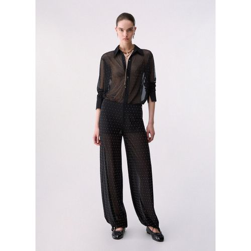 Pantalon Pantalon en tulle avec broderies bijoux - Liu Jo - Modalova
