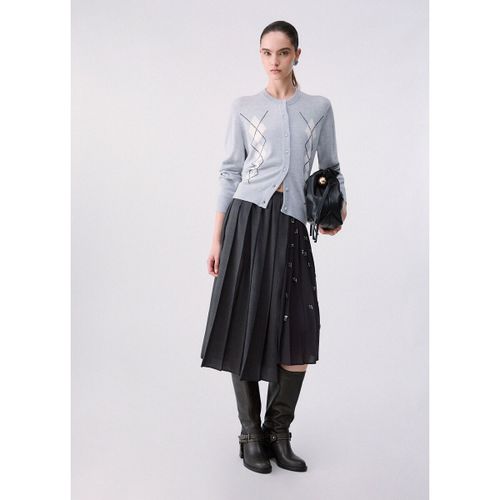 Gilet Cardigan en laine avec Argyle - Liu Jo - Modalova
