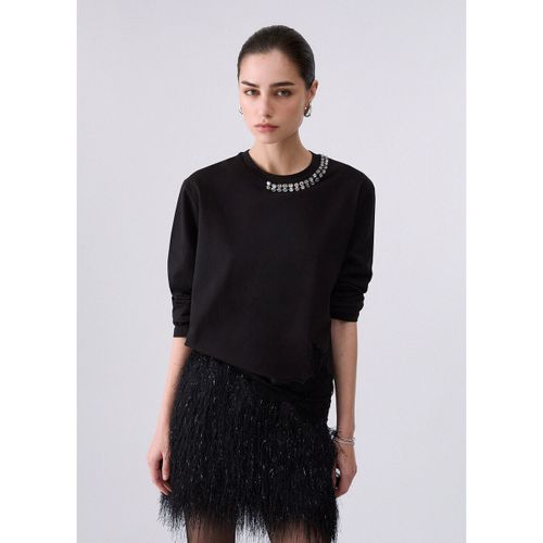 T-shirt T-shirt avec dentelle et sertissages bijou - Liu Jo - Modalova