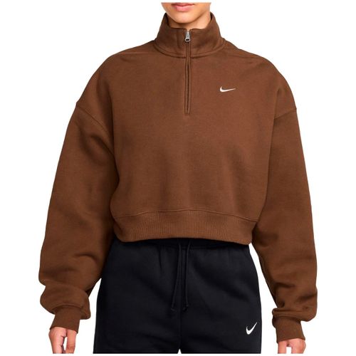 Sweat-shirt W NK STDO FLC MW OS CROP QZ - Nike - Modalova