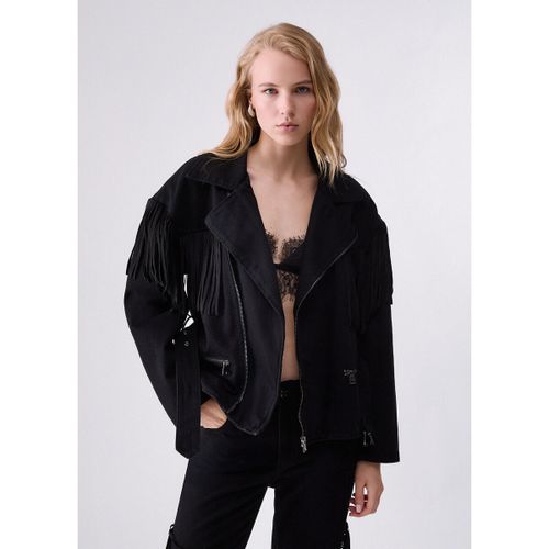 Veste Veste en denim avec franges - Liu Jo - Modalova