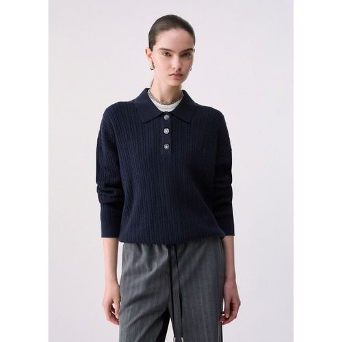 Polo Polo en maille avec boutons bijoux - Liu Jo - Modalova