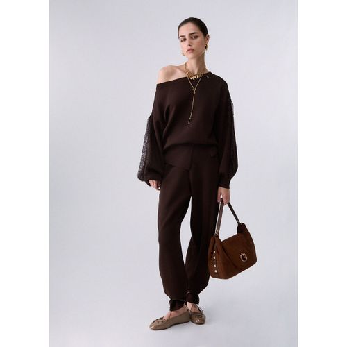 Pull Maille avec empiècements en dentelle - Liu Jo - Modalova